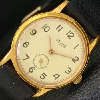 Б/у мужские часы JAYCO с ручным заводом, индийские, оригинальные, с циферблатом a432195-2 R110-a432195