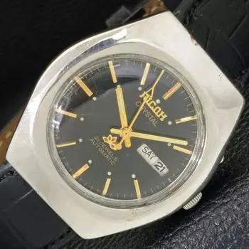 Б/у мужские часы RICOH R31 автоматические японские с черным циферблатом и датой a433079-2 R114-a433079