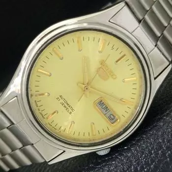Б/У МУЖСКИЕ ЧАСЫ SEIKO 5 JAPAN 7009A АВТОМАТИЧЕСКИЕ С ОРИГИНАЛЬНЫМ ЦИФЕРБЛАТОМ a427887-2 R1054-a427887