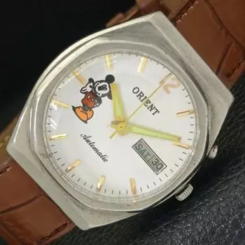 Б/У ORIENT AUTOMATIC 46941 МУЖСКИЕ ? ЧАСЫ С БЕЛЫМ ЦИФЕРБЛАТОМ В ЯПОНСКИХ МУЛЬТФИЛЬМАХ a430162-2 R101-a430162