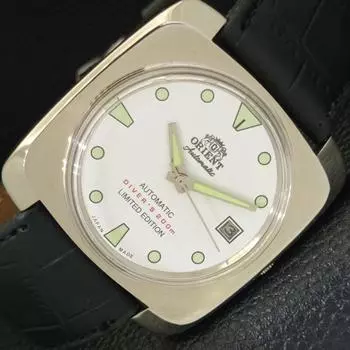Б/у ORIENT AUTOMATIC JAPAN 46941 МУЖСКИЕ ЧАСЫ С ДАТОЙ БЕЛОГО ЦИФЕРБЛАТА a432836-2 R113-a432836