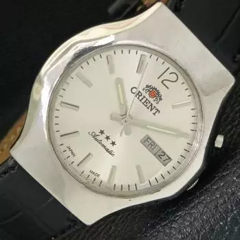 Б/у ORIENT AUTOMATIC JAPAN 46941 МУЖСКИЕ ЧАСЫ С СЕРЕБРИСТЫМ ЦИФЕРБЛАТОМ DAY&DATE A431495-2 R107-a431495