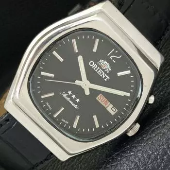Б/У ORIENT AUTOMATIC JAPAN 46943 МУЖСКИЕ ЧАСЫ DAY&DATE ЧЕРНОГО ЦИФЕРБЛАТА A432322-2 R111-a432322