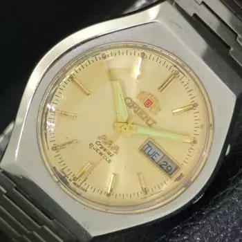 Б/у ORIENT CRYSTAL AUTOMATIC 46943 ЯПОНИЯ МУЖСКИЕ ОРИГИНАЛЬНЫЕ ЧАСЫ С ЦИФЕРБЛАТОМ a432886-2 R113-a432886