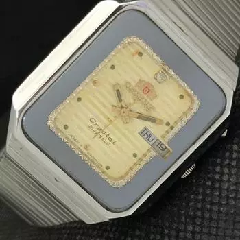 Б/у ORIENT CRYSTAL MENS AUTOMATIC - ЯПОНИЯ 46941 ОРИГИНАЛЬНЫЕ ЧАСЫ С ЦИФЕРБЛАТОМ a416177-2 R10621f-a416177