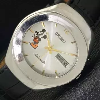 Б/у ORIENT JAPAN 46941 МУЖСКИЕ АВТОМАТИЧЕСКИЕ ЧАСЫ С СЕРЕБРИСТЫМ ЦИФЕРБЛАТОМ И ДАТОЙ a430163-2 R101-a430163