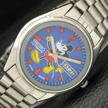 Б/у оригинальные старинные автоматические мужские часы SEIKO из Японии с рисунком на циферблате a435088-2 R122-a435088