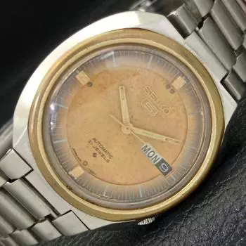 Б/у оригинальные старинные часы SEIKO 5 с автоподзаводом из Японии, мужские, оригинальный циферблат a435072-2 R122-a435072
