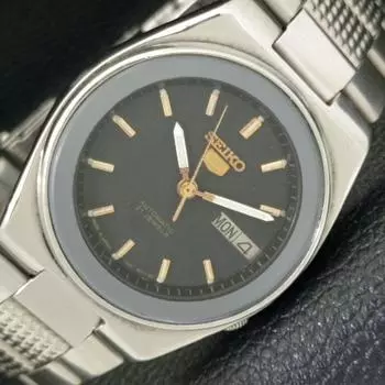 Б/у оригинальные старинные мужские часы SEIKO 5 с автоподзаводом из Японии с оригинальным циферблатом a433893-2 R119-a433893