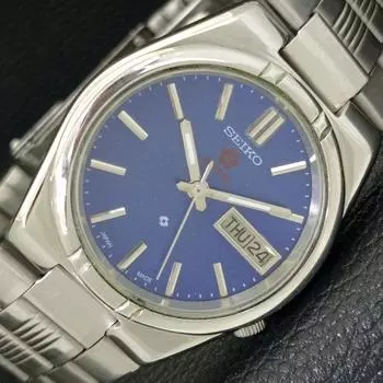 Б/У оригинальные винтажные мужские часы SEIKO EXPO 70 AUTOMATIC JAPAN BLUE a433877-2 R119-a433877