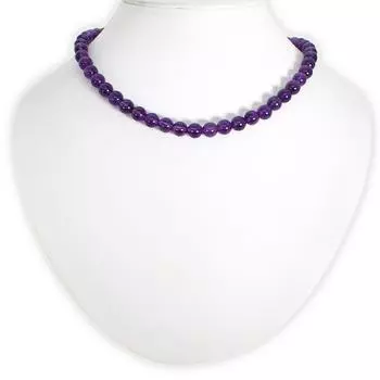 [Б/у] Ожерелье из натурального камня аметист [m1-5]