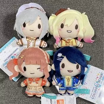 Б/у плюшевый талисман Project Sekai Fuwapuchi из 4 фигурок Хонами Сихо Ичика Саки