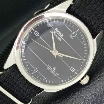 Б/У подлинные мужские часы HMT JANATA INDIAN с ручным заводом и черным циферблатом a430031-2 R101-a430031