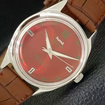 Б/У подлинные мужские часы HMT PILOT INDIAN с ручным заводом и коричневым циферблатом a430097-2 R101-a430097