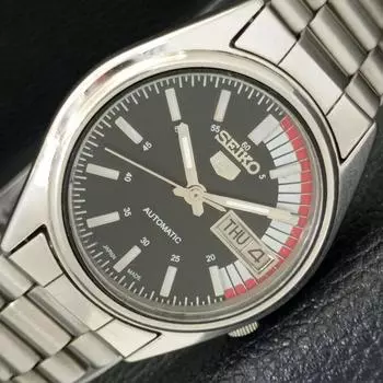 Б/У подлинные старинные автоматические мужские часы SEIKO 5 из Японии с черным циферблатом a433270-2 R115-a433270