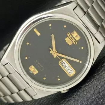 Б/У подлинные старинные автоматические мужские часы SEIKO 5 из Японии с оригинальным циферблатом a435065-2 R122-a435065