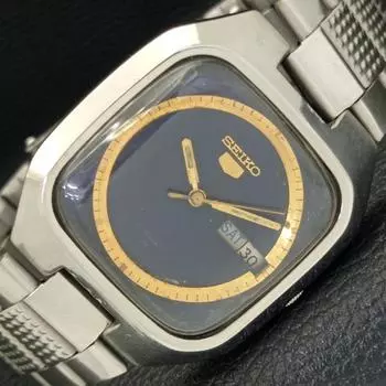 Б/У подлинные старинные автоматические мужские часы SEIKO 5 из Японии с оригинальным циферблатом a435075-2 R122-a435075