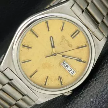 Б/У подлинные старинные автоматические мужские часы SEIKO 5 из Японии с оригинальным циферблатом a435064-2 R122-a435064