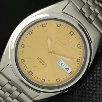 Б/У подлинные старые автоматические мужские часы SEIKO 5 из Японии с оригинальным циферблатом a416151-2 R10621f-a416151