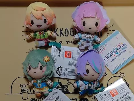 Б/у Project Sekai Sanrio Fuwapuchi плюшевый талисман Руи Нене Цукаса Эму, набор из 4 штук