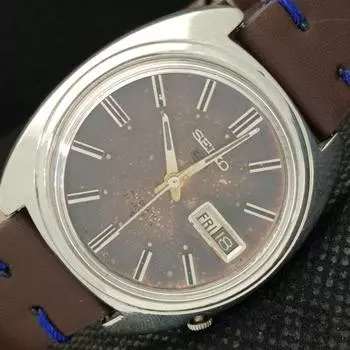 Б/У РЕДКИЕ ВИНТАЖНЫЕ SEIKO 5 AUTO 6619A ЯПОНИЯ МУЖСКИЕ ОРИГИНАЛЬНЫЕ ЧАСЫ С ЦИФЕРБЛАТОМ a413529-2 SKU621b-a413529