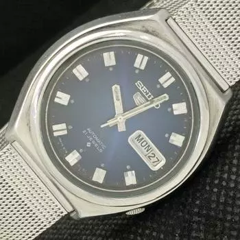 Б/У РЕДКИЕ ВИНТАЖНЫЕ SEIKO 5 AUTO 6119C ЯПОНИЯ МУЖСКИЕ ОРИГИНАЛЬНЫЕ ЧАСЫ С ЦИФЕРБЛАТОМ a413526-2 SKU621b-a413526