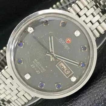 Б/у ROAMER MUSTANG AUTOMATIC SWISS MENS DAY&DATE ОРИГИНАЛЬНЫЕ ЧАСЫ-ЦИФРАГМЕНТЫ a432203-2 R110-a432203