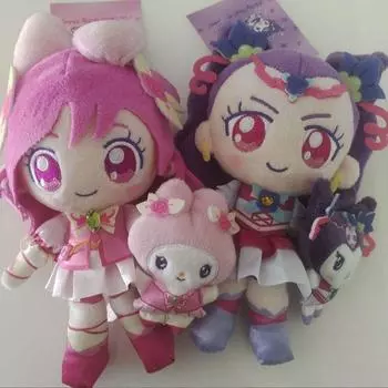 Б/у Sanrio Precure Collabo Plush Mascot Key Ring 2 Types Set