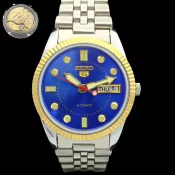 Б/У SEIKO 5 АВТОМАТИЧЕСКИЕ ЯПОНСКИЕ МУЖСКИЕ РЕДКИЕ ЗОЛОТЫЕ ЧАСЫ С МЕХАНИЗМОМ 575a-a304802-9 SKU575a-a304802