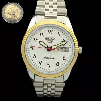 Б/У SEIKO 5 АВТОМАТИЧЕСКИЕ ЯПОНСКИЕ МУЖСКИЕ РЕДКИЕ ЗОЛОТЫЕ ЧАСЫ С МЕХАНИЗМОМ a305193-9 Seiko-a305193-1