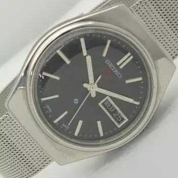 Б/У SEIKO EXPO 70 АВТОМАТИЧЕСКИЕ 7019A ЯПОНСКИЕ МУЖСКИЕ ЧАСЫ С ЧЕРНЫМ ЦИФЕРОМ 009-a413165-2 Sku009-a413165