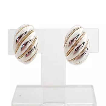 [Б/у] Серьги из витой веревки TIFFANY/Tiffany 925/750 [g358-5]