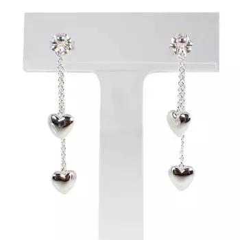 [Б/у] Серьги-сердечки TIFFANY/Tiffany SV925 [g318-11]