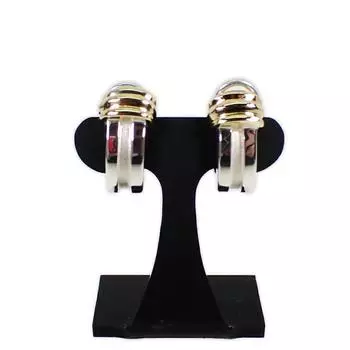 [Б/у] Серьги TIFFANY/Tiffany 925/750 с рифлеными камнями [g385-77]