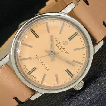 Б/у швейцарские часы FAVRE LEUBA GENEVE TWIN POWER WINDING мужские бежевый циферблат a432151-2 R110-a432151