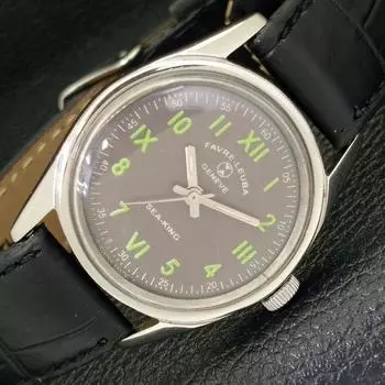 Б/у швейцарские мужские часы FAVRE LEUBA SEA KING с ручным заводом, серый циферблат a432541-2 R112-a432541