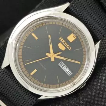 Б/У СТАРЫЕ МУЖСКИЕ ЧАСЫ SEIKO 5 AUTOMATIC 6309A ИЗ ЯПОНИИ С ОРИГИНАЛЬНЫМ ЦИФЕРБЛАТОМ a416115-2 R10621f-a416115
