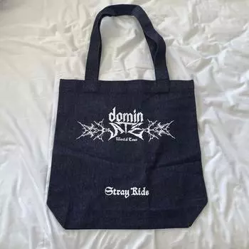 Б/у STRAY KIDS dominATE Official MD DENIM TOTE BAG AUSTRALIA Limited WORLD TOUR SKZ