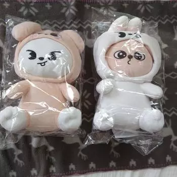 Б/у Stray Kids Fan Connecting SKZ TOY WORLD PuppyM Leebit Plush Doll Set