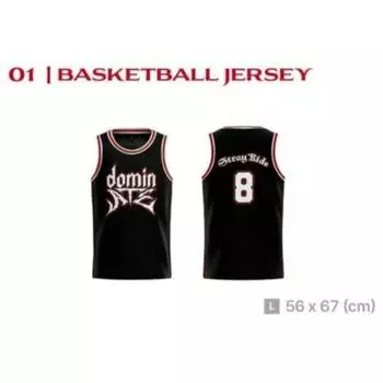 Б/у Stray Kids World Tour Dominate SINGAPORE BASKETBOL JERSEY размер L