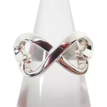 [Б/у] TIFFANY/Tiffany 925 Двойное кольцо с любящим сердцем/Нет. 10/г422-33