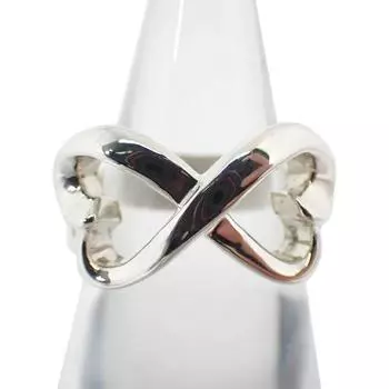 [Б/у] TIFFANY/Tiffany 925 Двойное кольцо с любящим сердцем/Нет. 10/г410-23