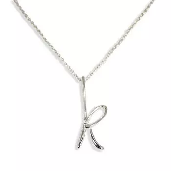 [Б/у] TIFFANY/Tiffany 925 инициал/k кулон/ожерелье [g329-90]