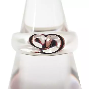 [Б/у] TIFFANY/Tiffany 925 изогнутое кольцо в форме сердца Нет. 10 [г336-39]