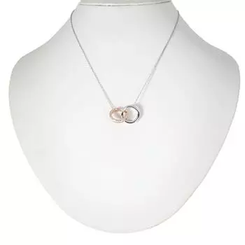 [Б/у] TIFFANY/Tiffany 925/Металл 1837 Переплетенный кулон/ожерелье/g416-92