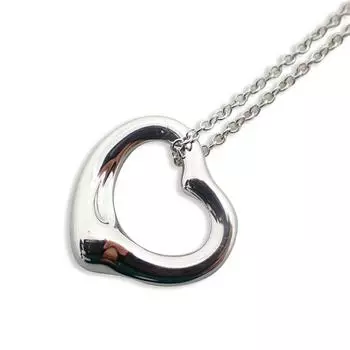 [Б/у] TIFFANY/Tiffany 925 Open Heart Pendant/Necklace/g422-37