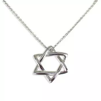 [Б/у] TIFFANY/Tiffany 925 Звезда Давида кулон/ожерелье [g353-51]