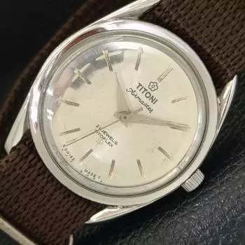 Б/У TITONI AIRMASTER TITOFLEX ШВЕЙЦАРСКИЕ МУЖСКИЕ ЧАСЫ С ОРИГИНАЛЬНЫМ ЦИФЕРБЛАТОМ a432178-2 R110-a432178