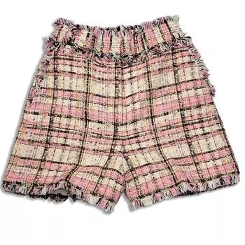 [Б/у] Твидовые розовые шорты MSGM [b37-37]