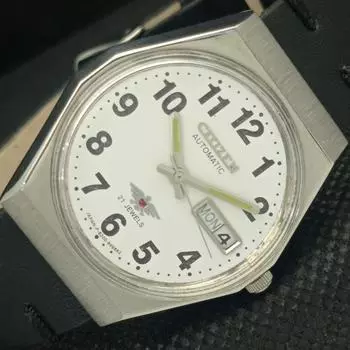 Б/У ВИНТАЖНЫЕ ЧАСЫ CITIZEN AUTOMATIC 8200 JAPAN MENS D/D БЕЛЫЕ 589-a310757-2 SKU589-a310757